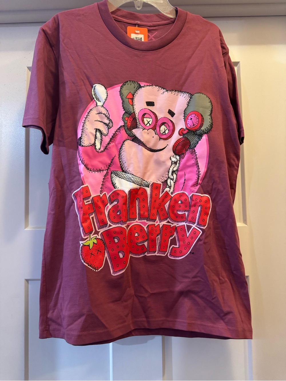 KAWS Franken Berry Graphic Tee - Pink